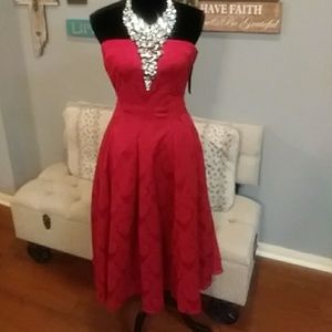 New York and Co. Red Strapless Dress
